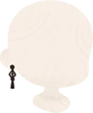 黒い飾り紐のピアス