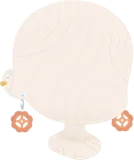 かぎ編みモチーフ付きピアス