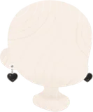 揺れるハートピアス