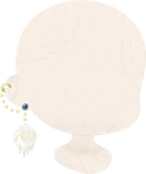 白孔雀羽根ピアス