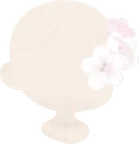 顔を覆う白桜