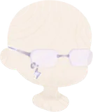 リムレスチャーム付きメガネ