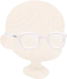 シンプルなクリア眼鏡