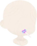 くわえた棒付きキャンディ