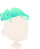 緑カメレオンのぬいぐるみ