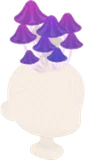 頭上のおばけキノコ
