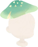 エメラルドキノコハット