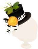 ピアノモチーフのシルクハット