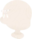 白いワンポイントリボン