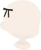 黒いワンポイントリボン
