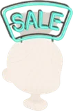 「SALE」の電飾
