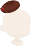 レトロ調のベレー帽