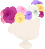 色とりどりの薔薇の花冠