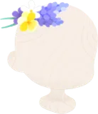 ラベンダーと花々の飾り