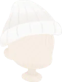 シンプルホワイトニット帽