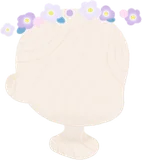 紫の花を編んだ冠