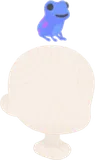 あたまで休むカエル