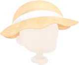 庭いじりの麦わら帽子