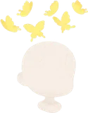 旋回する蝶