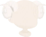 白い巻き角