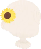 ひまわりの髪飾り
