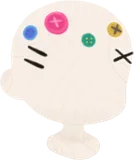 たっぷりボタンヘアアクセ