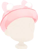 耳付き帽子・ピンク