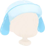 耳付き帽子・水色