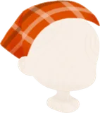 秋色チェックの三角巾