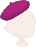 さっまいも色のモヘアベレー帽