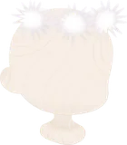 頭に乗った綿毛