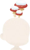 深い森の雪積もりキノコ