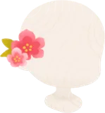 2輪の桃の花