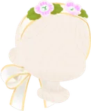 ボタニカルヘアリボン・ピンク