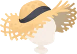 ツバ広ストローハット