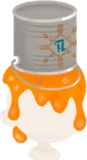 被ってしまったペイント缶