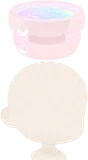 雨水を溜めた小さなポット