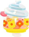 黄色いキャンディポット