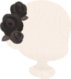 枯れた薔薇の頭飾り