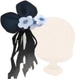 花とレースの帽子飾り