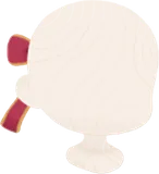 きゅっと結んだ赤いリボン