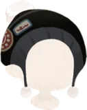 ワッペンニット帽・黒