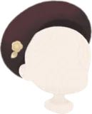 ブローチ付きふわふわベレー帽