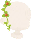 つるの髪飾り