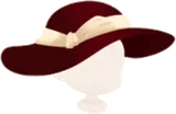 マダムのつば広帽子