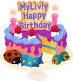 誕生日のお祝いケーキ