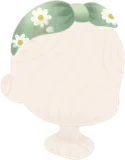 カモミール柄ヘアターバン