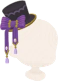 紫色のリボン付きミニハット