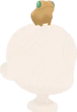 佇む黄金のカエル