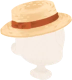 シンプルなカンカン帽